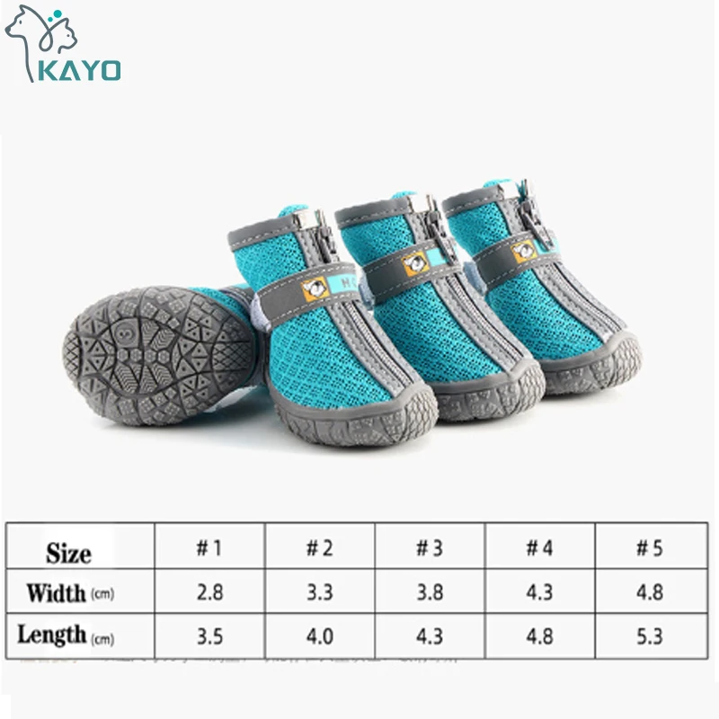 Mesh Pet Dog Shoes Durable Breathable Soft Sole Reflection Dogs Boots For Small Dogs Walking Climbing Dogs Sneakers Cat Shoes