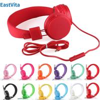 Kids Wired Studio Ear Headphones With Mic Stylish Headband 3D Stereo Bass Music Over-ear Gamer Earphones for iPad Phone PC