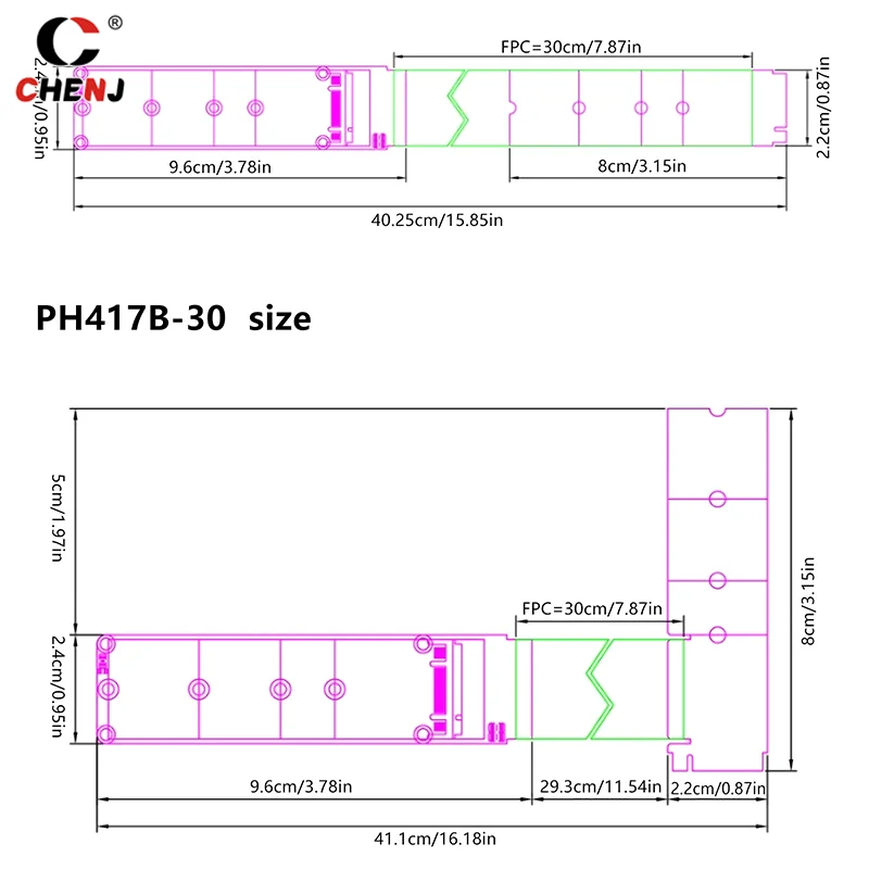 Dual Protocol PCIE4.0 M.2 M Sleutel NVME Verlengkabel Riser Card SSD Adapter Voor 2230 2242 2260 2280 M.2 PCI-e / M2 NGFF SATA SSD