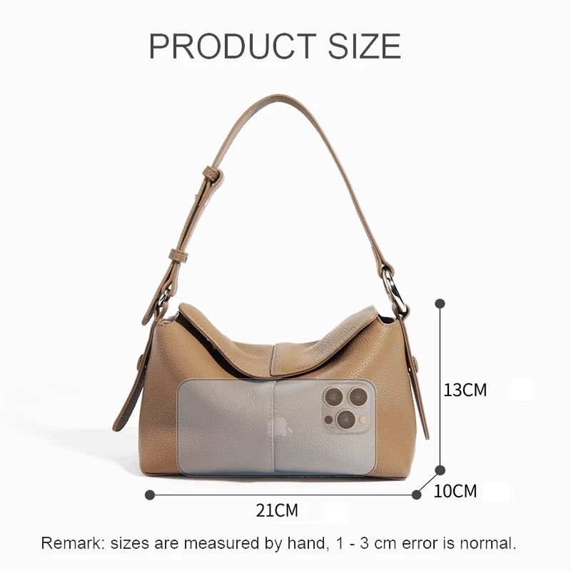 Women Camera Bag Lady Genuine Leather Crossbody Messenger Female Commute Underarm Single Shoulder Pillow Bags Fashion Handbags