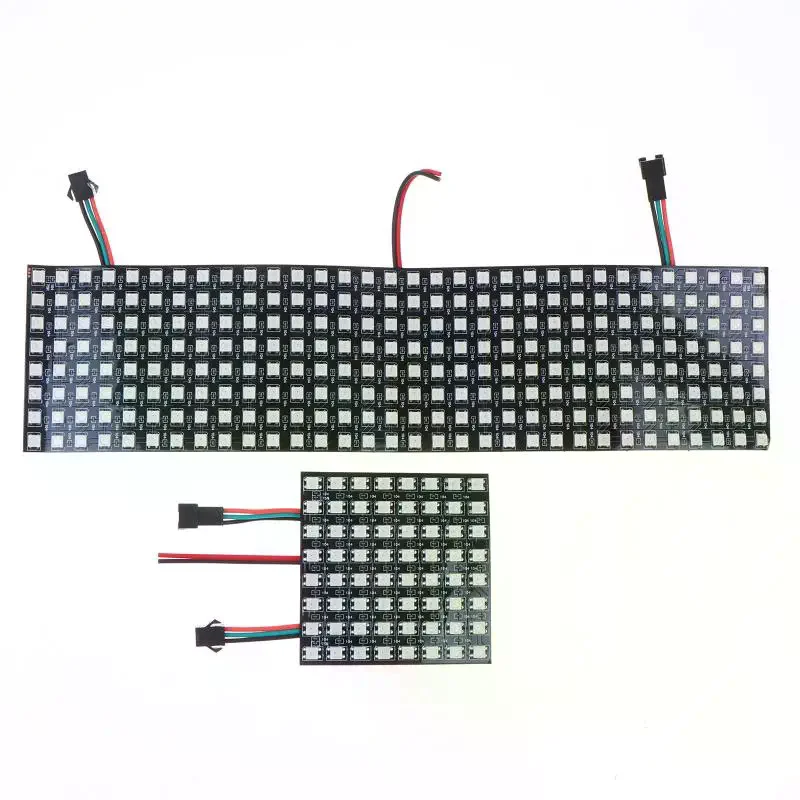 Smart Pixel Module Matrix Panel 8x8 16x16 8x32 LED Flexible Individually Addressable Panel WS2812 RGB Digital Screen 5V WS2812B