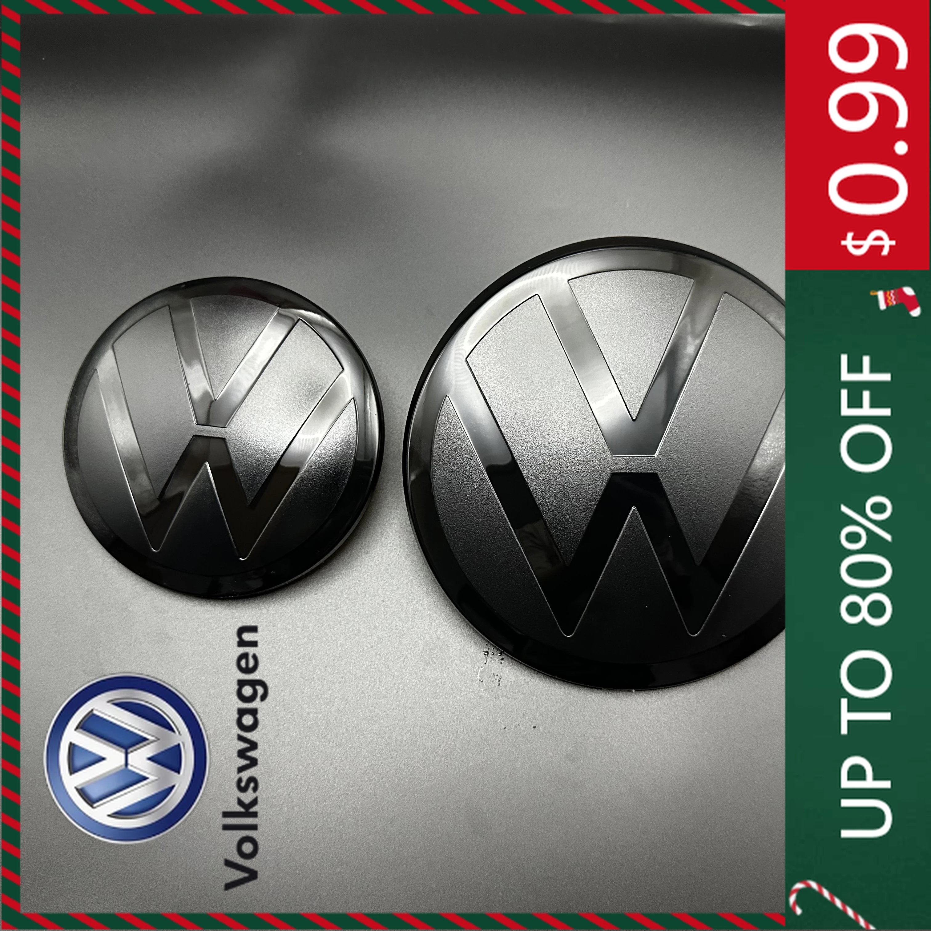 

2026 Горячие эмблемы не влияют на переднюю решетку ACC, черное зеркало, эмблема или заднюю крышку багажника для VW Golf 6/7/7,5/8 Passat Polo Jetta Tigua