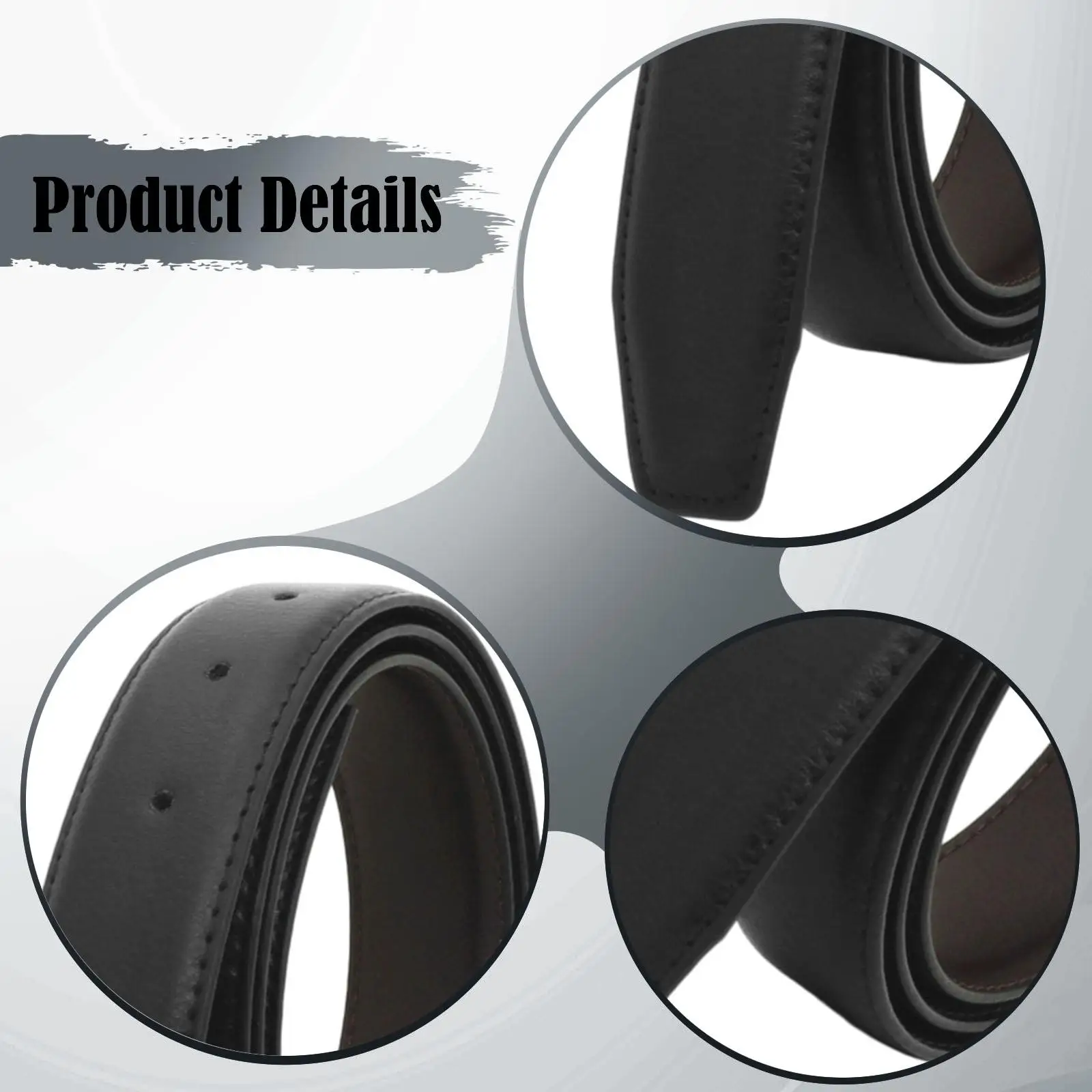 حزام الحزام فقط مع ثقوب شريط حزام مثقوب بدون إبزيم متعدد الاستخدامات أنيق للرجال