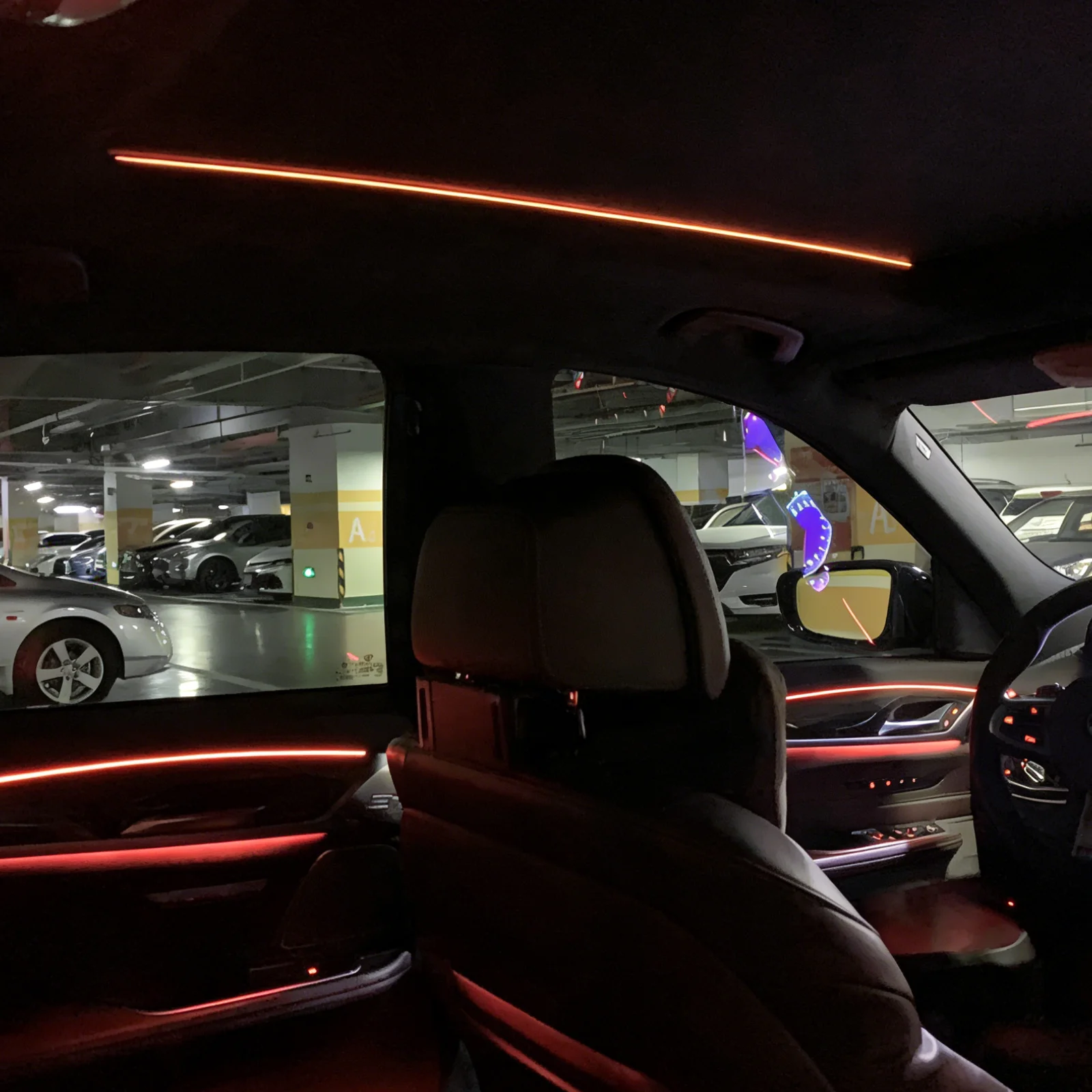 Ambient Light for BMW 5 Series G60 G68 2024-2025 Panoramic Sunroof Side LED Strip Interior Lighting, Original Protocol Synchroni