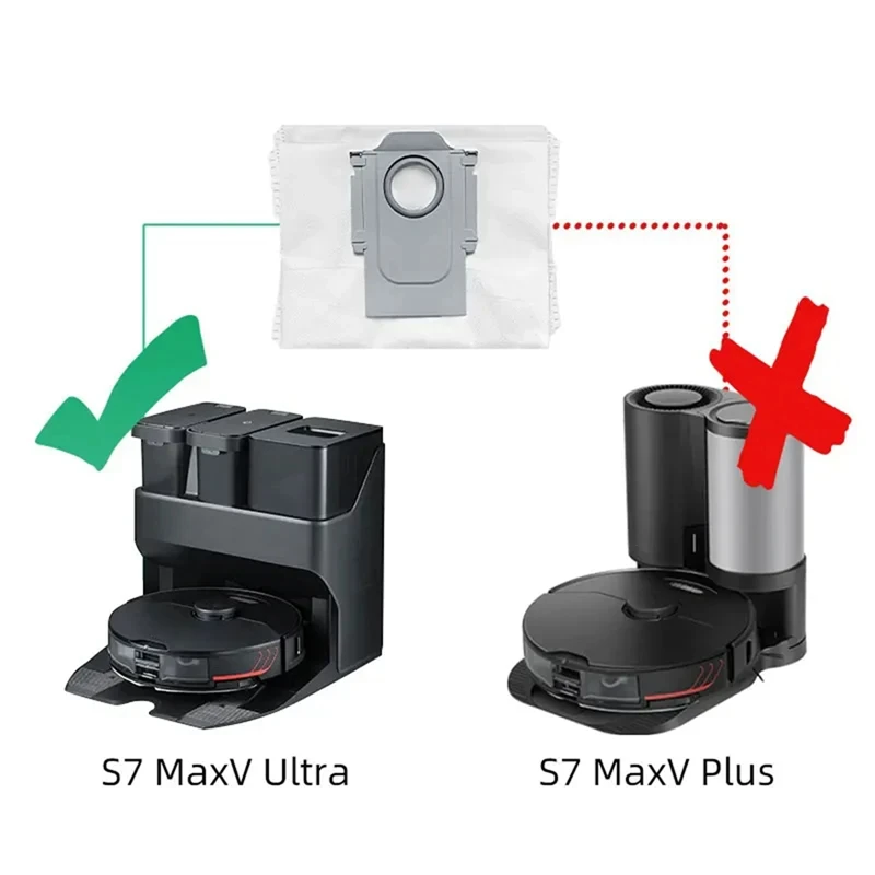 A85I-мешок для пыли для Roborock S8+ / S8 Pro Ultra / S7 Maxv Ultra / S7 Pro Ultra / Q7+ / Q7 Max+ / Q5+ Вакуумная самопустая док-станция