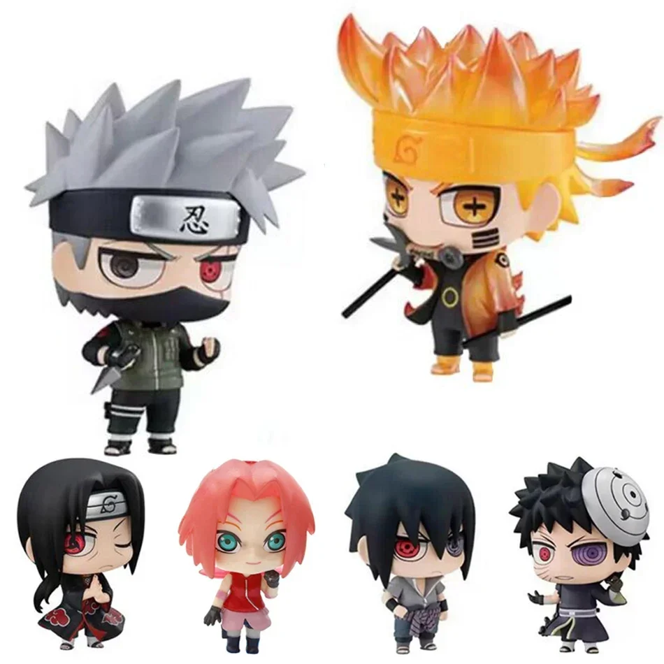 Anime Naruto Figure Toys Set Uzumaki Naruto Uchiha Sasuke Action Anime Model PVC Statue figurine Collectible Toy