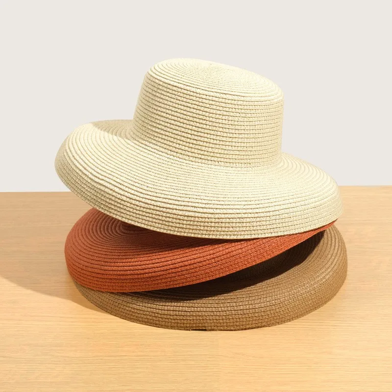 Hat Hepburn Letter Summer Women\'s Sun Hat Women\'s straw hat fedora hat English men\'s and women\'s hat Letter Panama straw hat