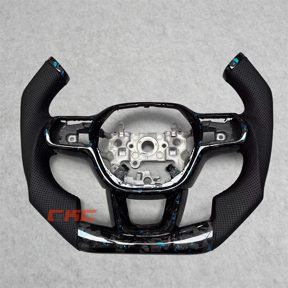 

Customized black Forged Carbon Fiber Perforated Leather Steering Wheel for 2022 2023 2024 2025 Honda Civic