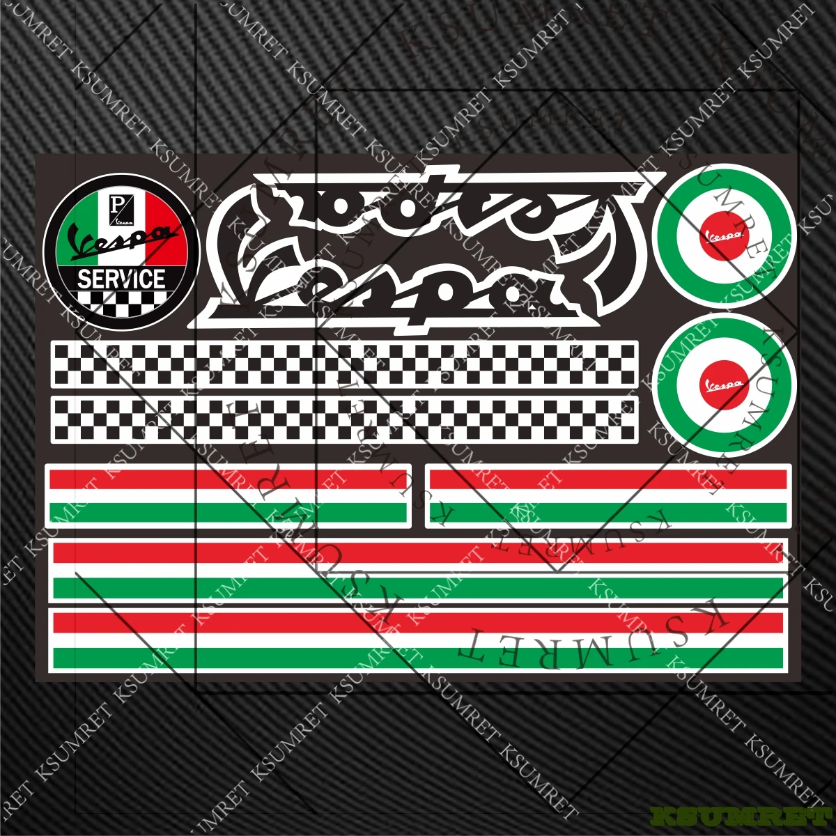 

Виниловая наклейка на мотоцикл Vespa, наклейка на шлем