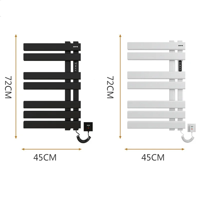 Black/White Electric Towel Rack Touch Digital Display,Electric  Holder,Electric  Heater Thermostatic，72CM*45CM