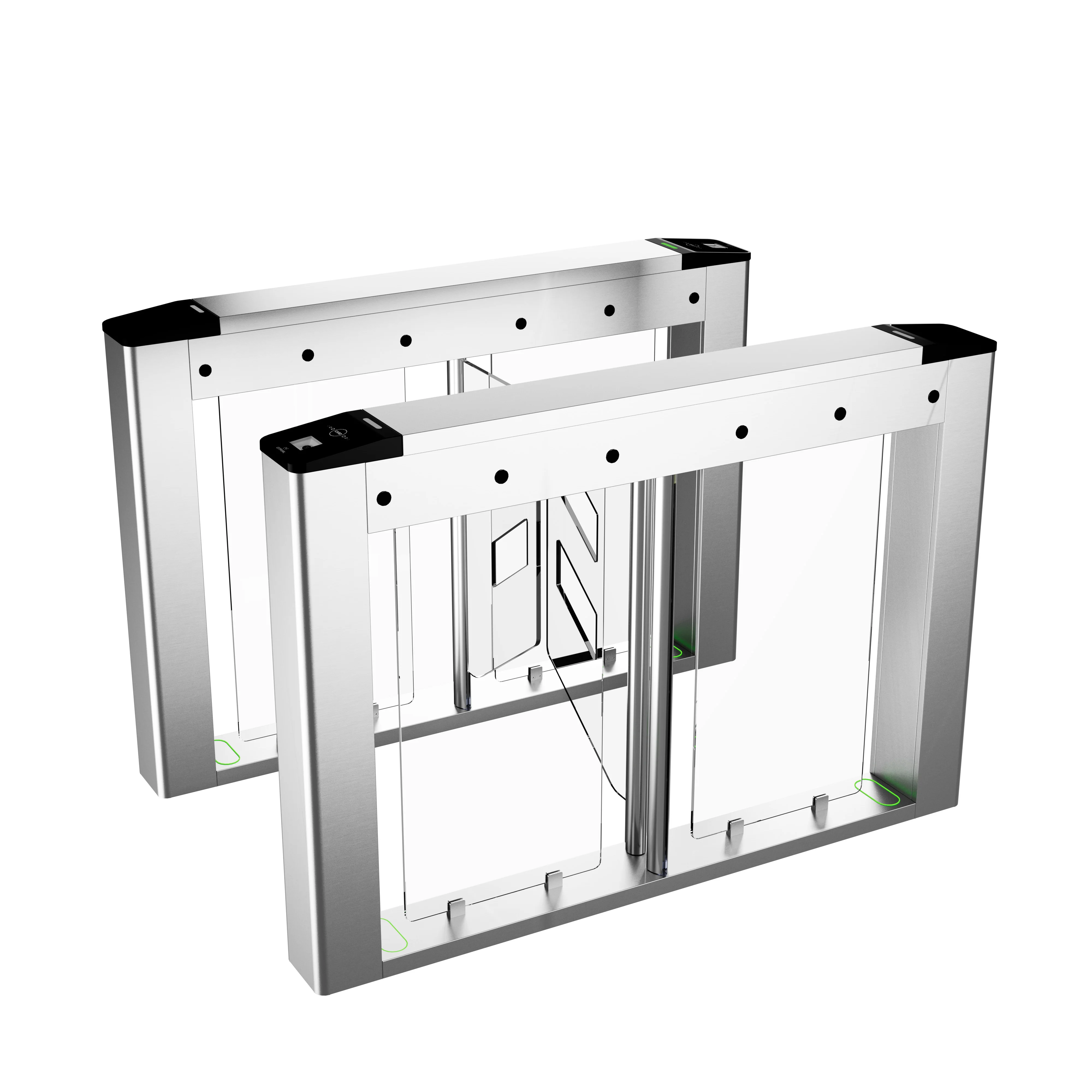 304 Roestvrijstalen Draaihek Uitgerust Met Rfid En Qr Code Scanner Toegangscontrole