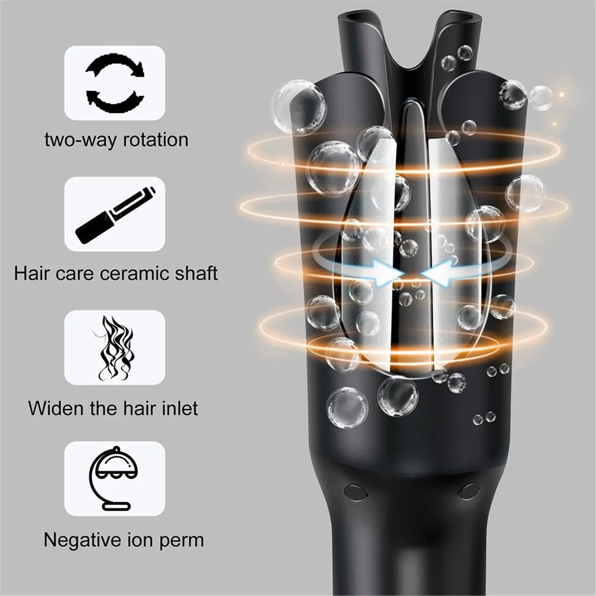 *ABAB LCD USB Charging 32MM Heating Egg Curling Curler Home Wireless Portable Curling Iron Automatic Rotating Curling Iron