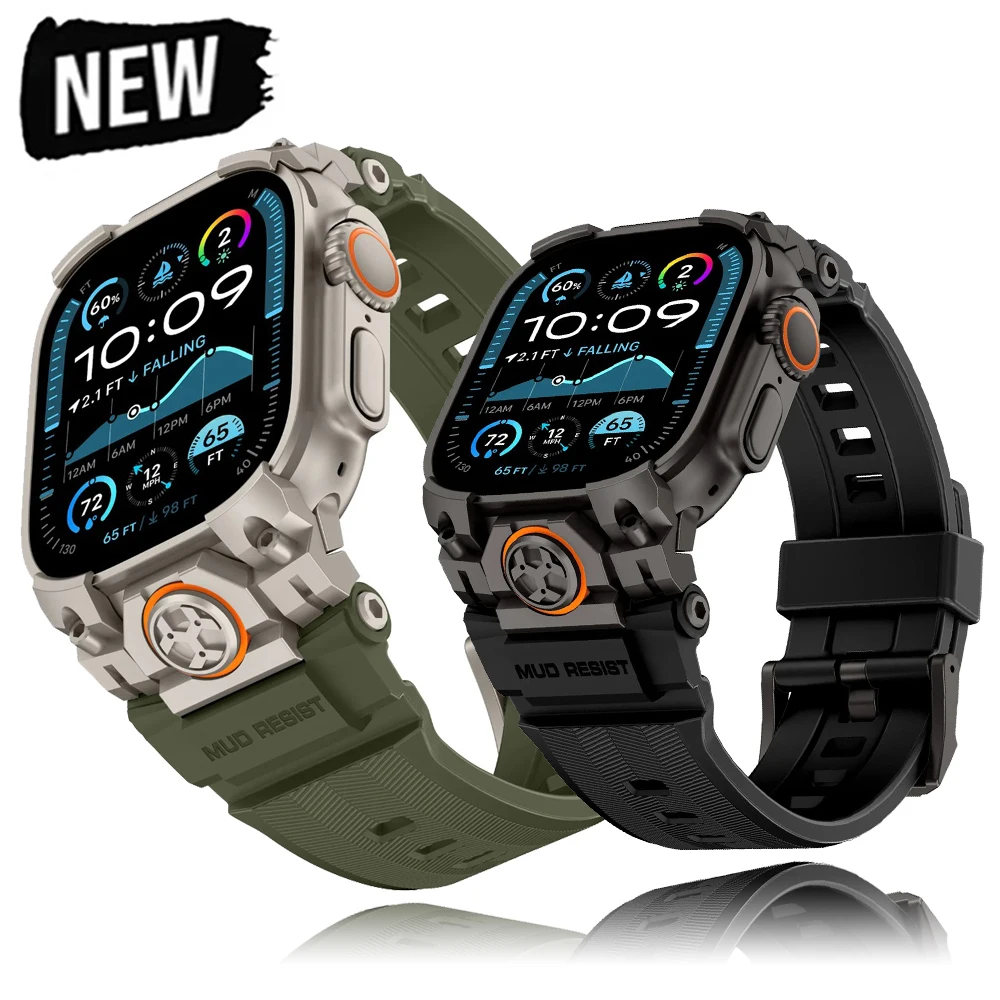 

Sport Silicone Band for Apple Watch Ultra3 49mm Series11 10 9 8 7 Se 6 Strap for IWatch Ultra 46mm 45mm 44mm Luxury TPU Bracelet