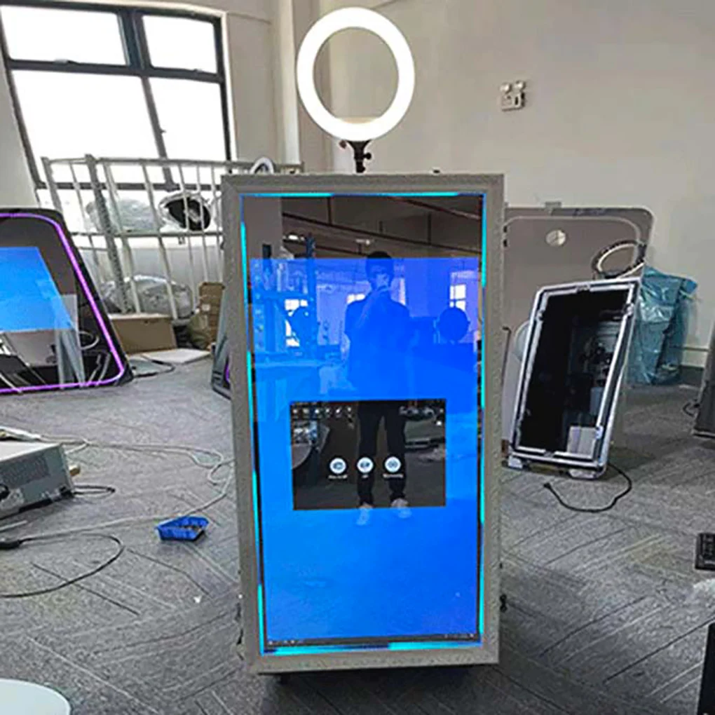 

High Quality Portable Mirror Me Photo Booth 65 Inch For Wedding Party Smart Magic Mirror Photo Booth