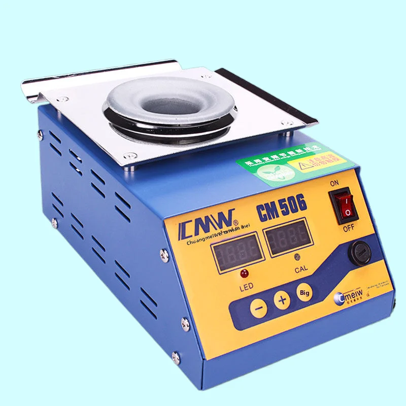 CMW Stepless Temperature Adjustable High Power Solder Pot Lead Free Mini Tin Soldering Stove Round Small Dip Soldering Tin Furna