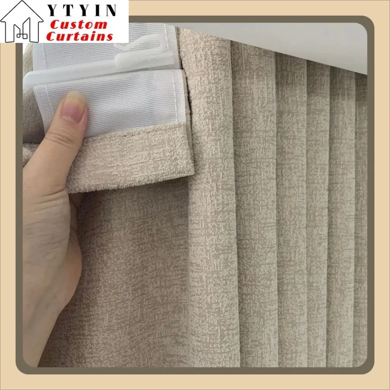 Embroidered Blackout Curtains for Living Room Thermal Insulated Velvet Bedroom Curtain Sound Reduce Drapes Customs Size Thick