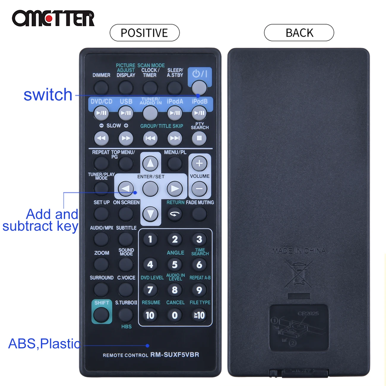 새로운 JVC 오디오/비디오 플레이어 원격 제어 RM-SUXF5VBR RM-SUXL5VU