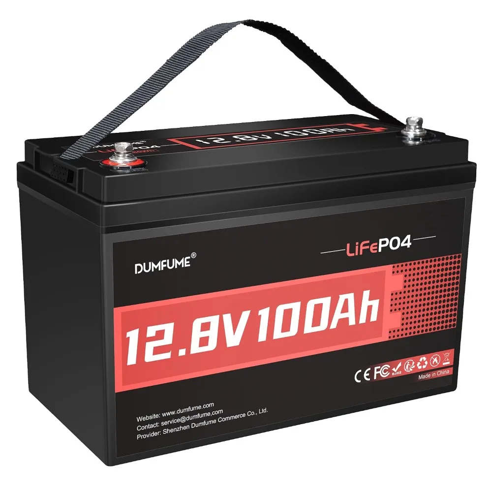12V 100Ah LiFePO4 Battery Group 31 100A BMS Low-Temp 1280Wh IP65 Deep Cycle RV Solar Marine Off-Grid Home, Custom