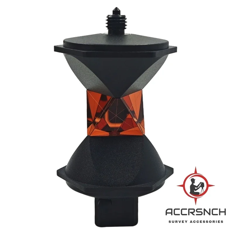 ACCR GRZ122, Light Weight Accurate 360 Degree Reflective Prism with Metal Holder, for Leica ATR Total-Station Topography Survey