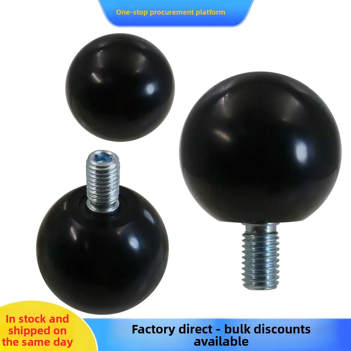 

Plastic Grip Ball Knob Hand Screw 304 Stainless Steel Round Head Adjustable Bolt M4 M5 M6 M8