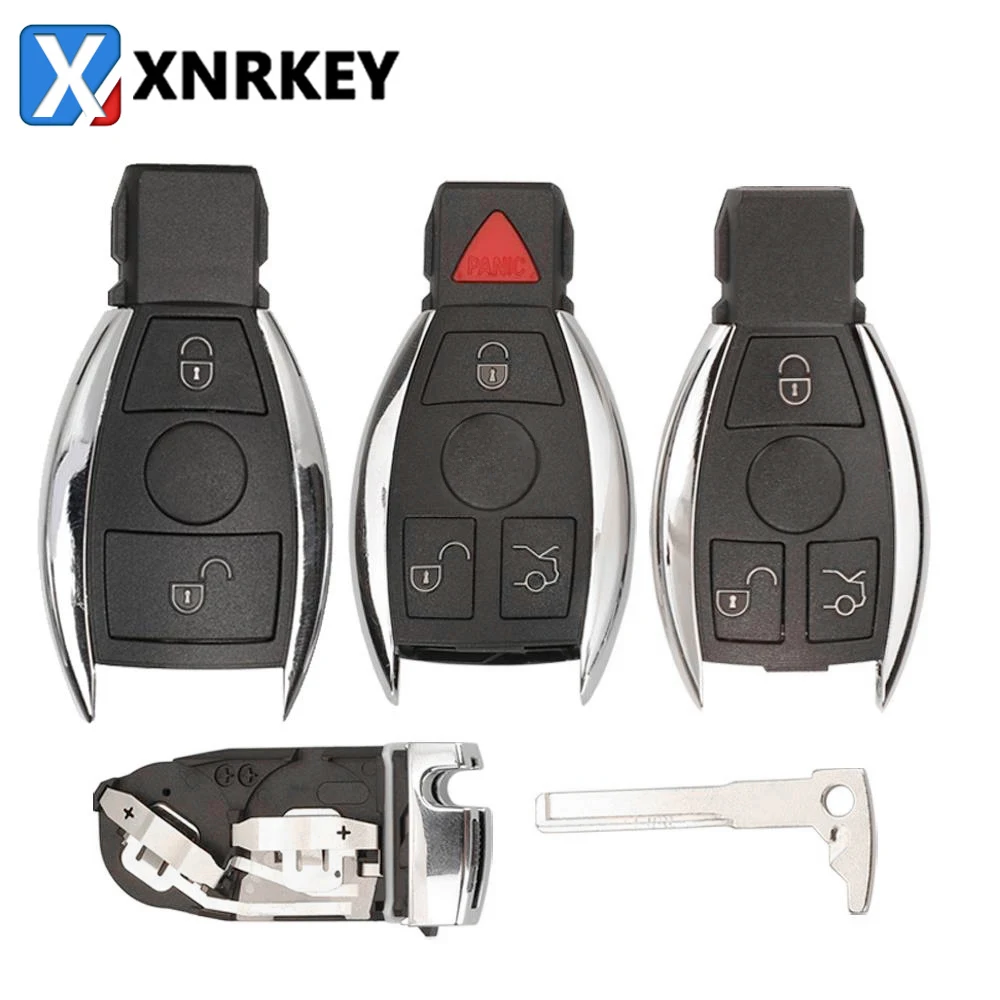 XNRKEY 2/3/4 Button NEC Smart Remote Car Key Shell for Mercedes Benz C E R S CL GL SL CLK SLK Remote Key Shell