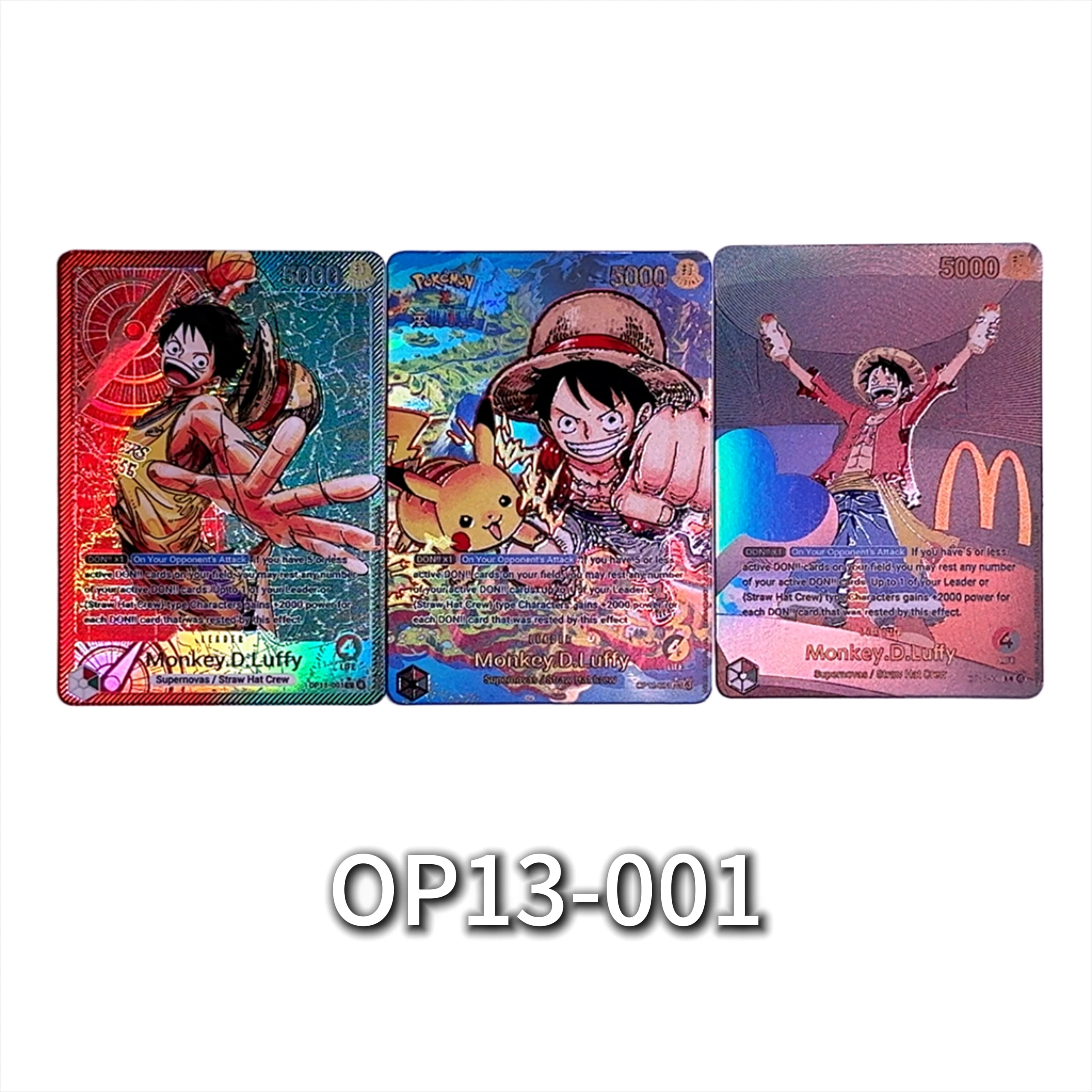 

One Piece TCG OPCG English Leader card OP13-001 Luffy High Quality Proxy Card Textured Foil Card