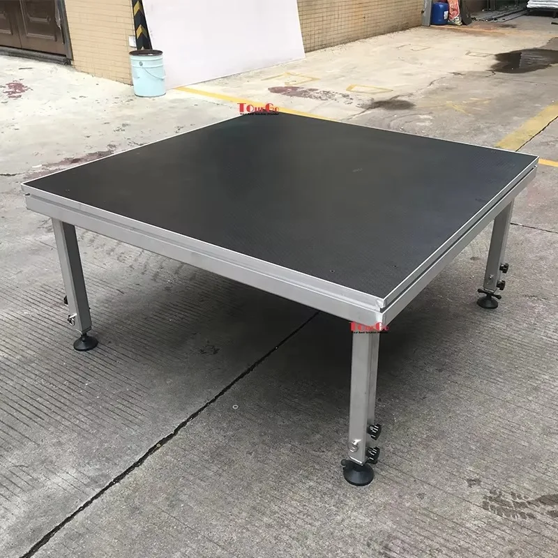 4x8ft Portable Quick Lock Aluminum Outdoor Concert Stage Mobile Stage with Plywood for Events