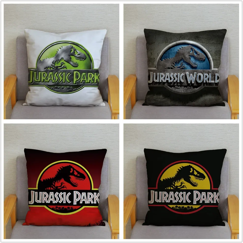 45x45cm Jurassic Park Dinosaur Print Throw Pillow Cover Super Soft Cushion Cover Soft Pillowcase Home Decor Pillow Case