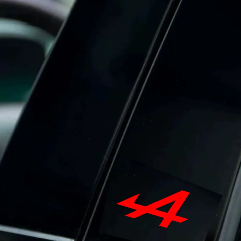 2PCS/SET Alpine Style 4 Logo Car Sticker, Multicolor Waterproof Vinyl Decal for Vehicle Window