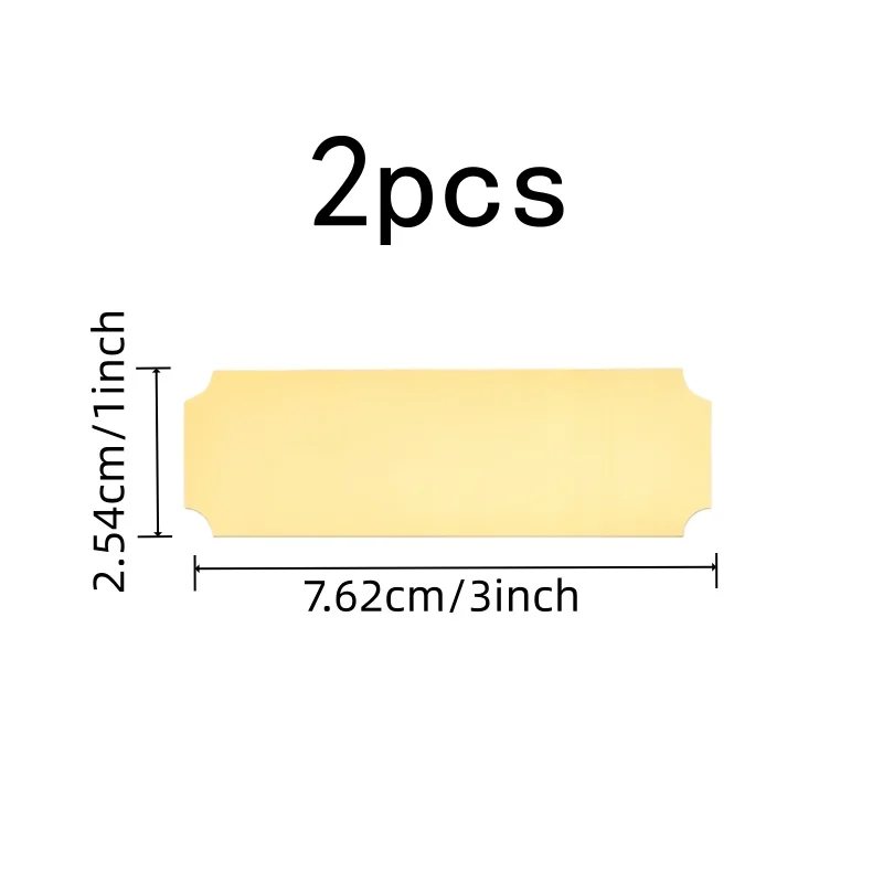 2 pcs Gold ID Tags, Smooth Writable Surface, suitable for School Classroom ID, Durable Scratch Resistant