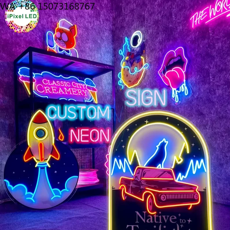 الجملة الأشعة فوق البنفسجية طباعة الصمام تسجيل مخصص الاكريليك شعار الأعمال USB بطارية تعمل النيون الإعلان للديكور ضوء النيون تسجيل مخصص