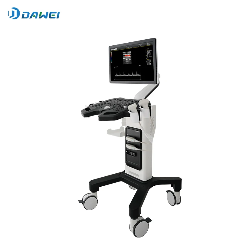 Hot selling Trolley color Doppler ultrasound machine for diagnosis with low price