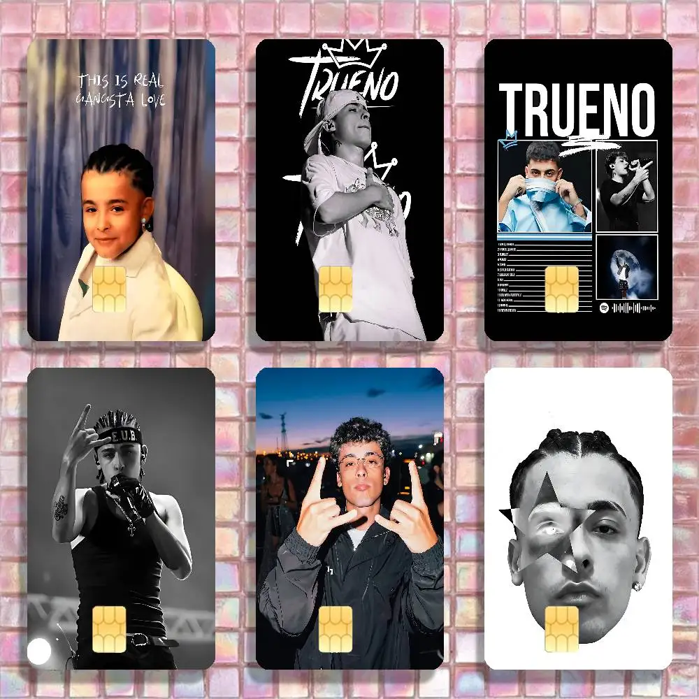 T-Trueno Argentine Rapper Singer Card Skin Stickers Decor For Credit Debit Card  Travel Transport ID Metro Cards 4Pcs Set