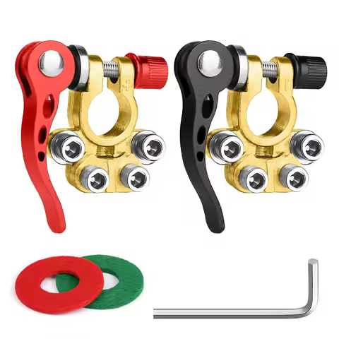 Copper 4 Way Quick Release Disconnect Battery Terminals 2pcs Battery Terminal Connectors Positive Negative Battery Cable Ends