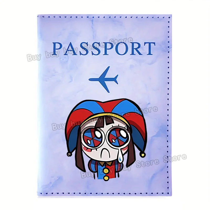 Anime Amazing Digital Circus Passport Case Cartoon Print Travel Passports Holder Plane Ticket Organizer Card Holder Coin Purse view 6