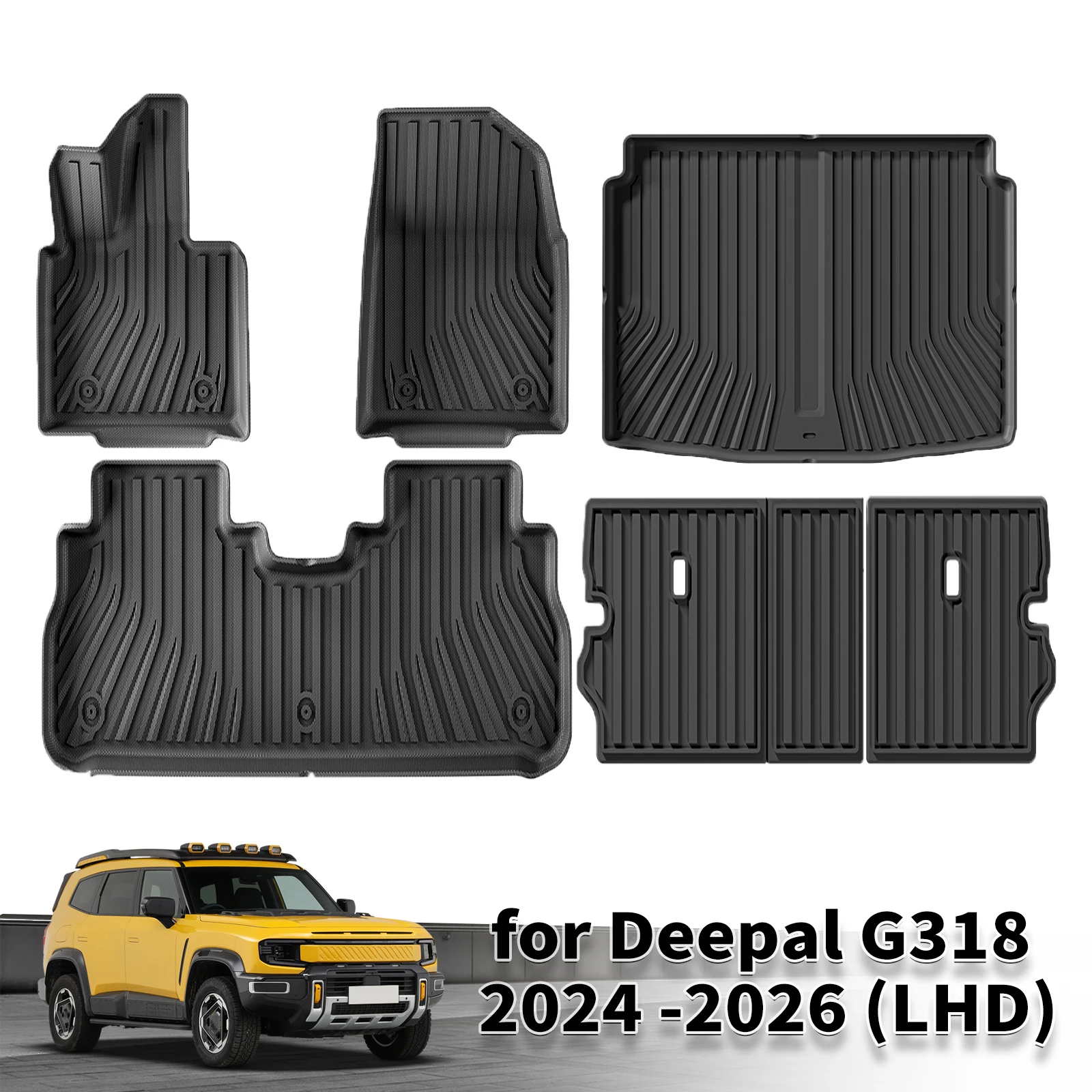 Alfombrillas de coche impermeables de TPE para Changan Shenlan Deepal G318 2024-2026, escaneo láser 3D, ajuste perfecto, accesorios sin olor, fáciles de limpiar
