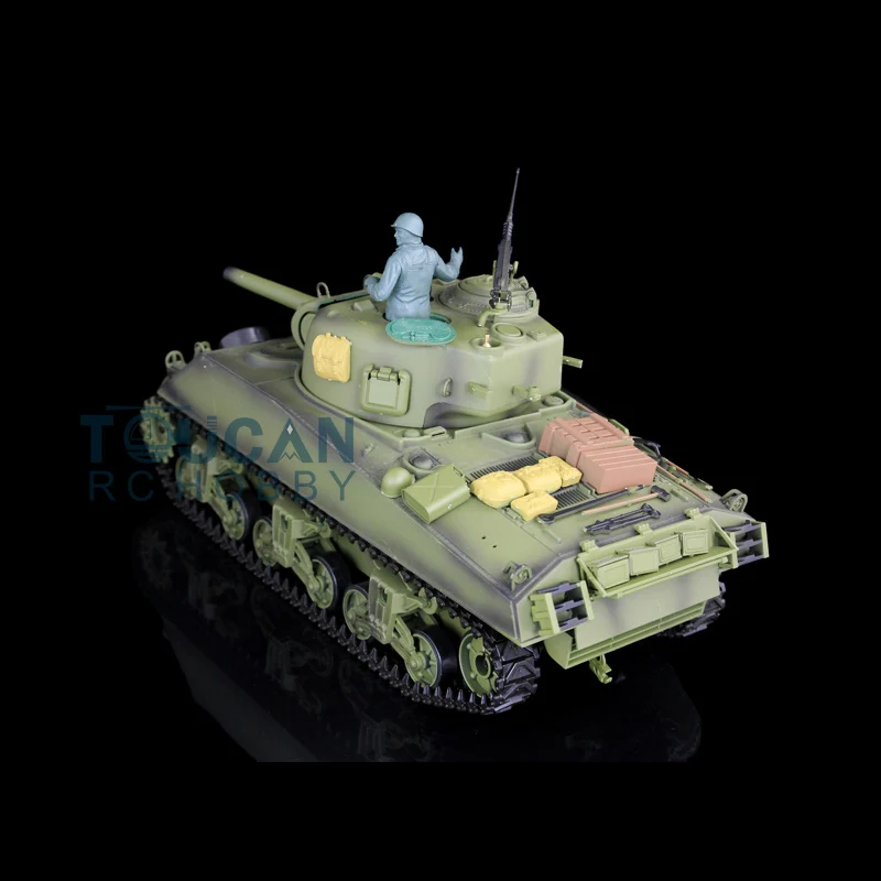 1/16 2.4G Heng Long TK7.0 플라스틱 버전, 셔먼 M4A3 3898 RTR RC 탱크 모델, 남아용 선물 TH17665