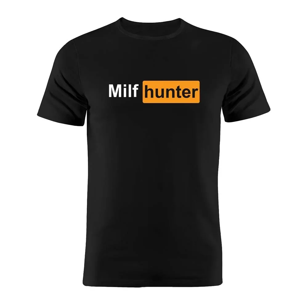 100% хлопок футболка Milfhunter карикатура Забавный Milf Hunter искусство подарок футболка