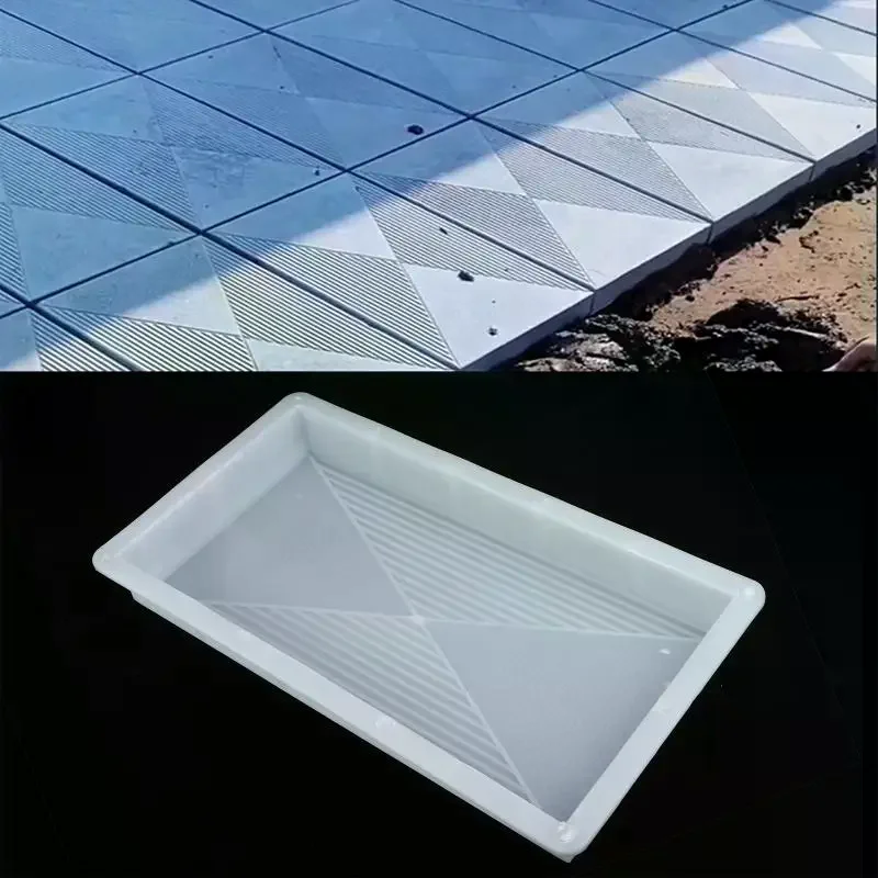 Square Paving Stone Garden Path Art Antique Tile Plastic Mold Courtyard Non-Slip Concrete Floor Tile Production Mold 1Pcs