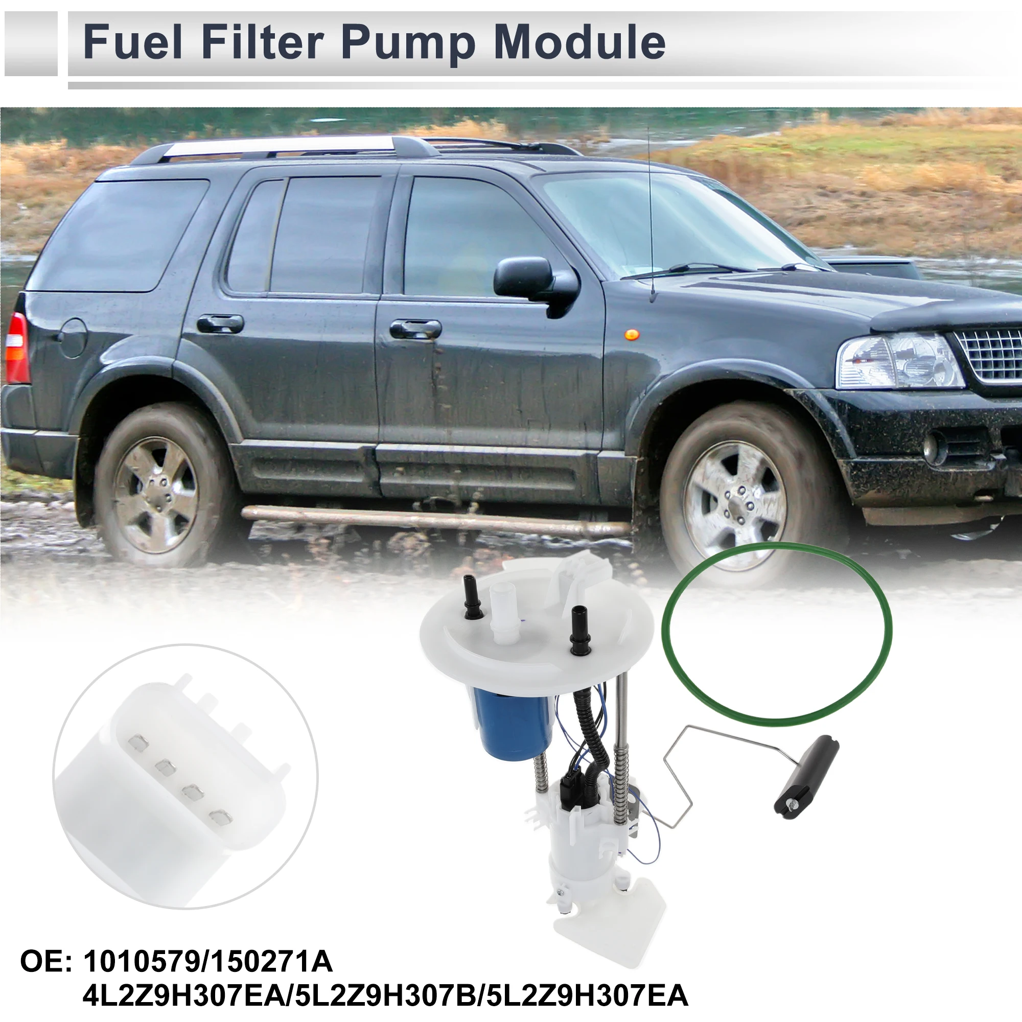 

Электрический топливный насос X Autohaux в сборе для Ford Explorer для Mercury Mountaineer 2004-05 V6 4.0L с отправным блоком 4L2Z-9H307EA