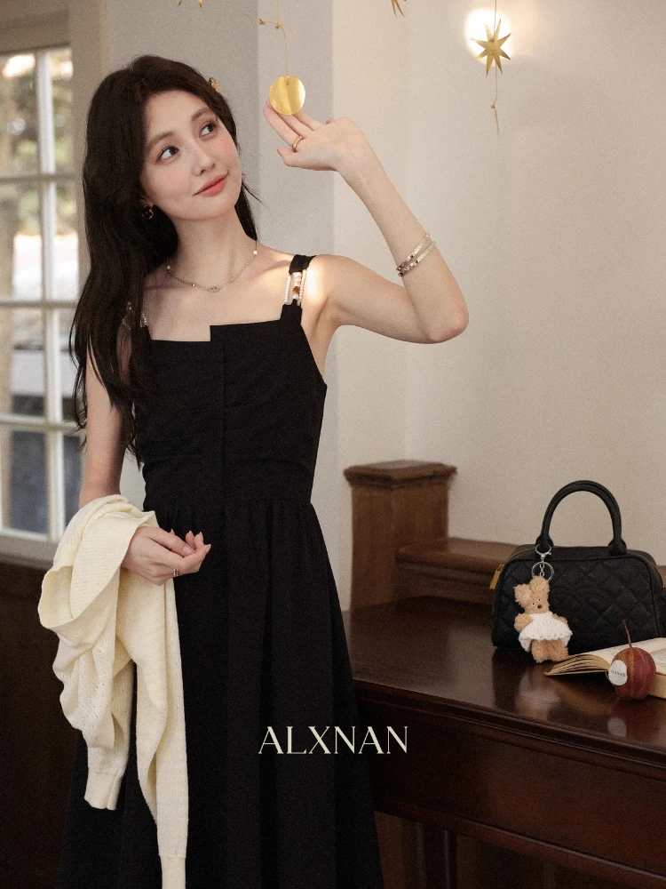 ALXNAN женский вязаный кардиган, новинка 2025, осень, эластичный ребристый манжет, мягкая ткань, универсальный короткий нежный кардиган с запахом LXN31158