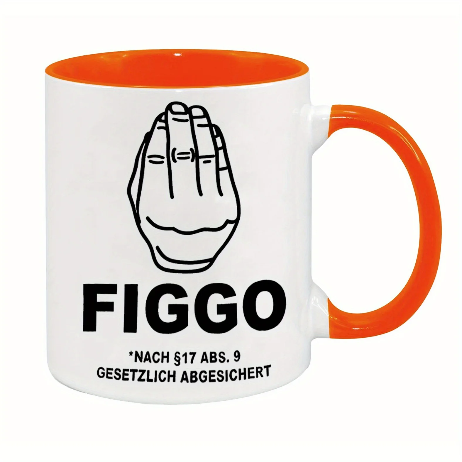 Cross-border Gesture Patterns Fun Holiday Gifts with Bold, Text, Modern Minimalist Ceramic Cups Multicolored mug