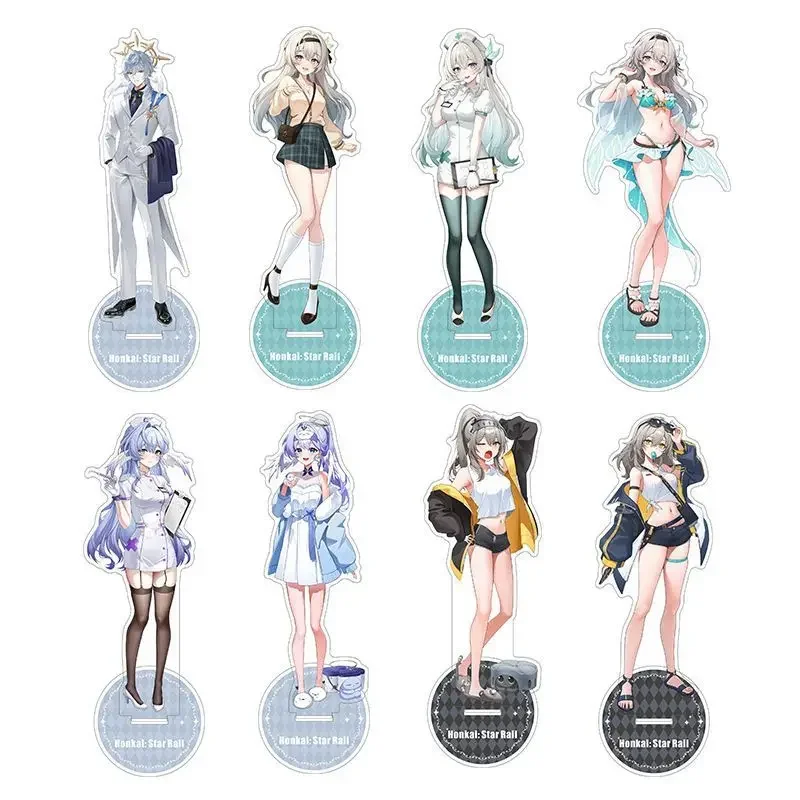 Anime Game Honkai: Star Rail Sunday Firefly Robin Cosplay Cute Acrylic Desktop Stand Figure Collection Hallowmas Prop 17cm