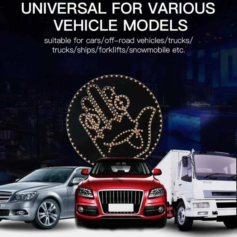 سيارة إصبع التعبير ضوء التحكم عن بعد Led الإضاءة لفتة ضوء الطريق الغضب الأوسط إصبع لفتة النخيل ضوء الملحقات