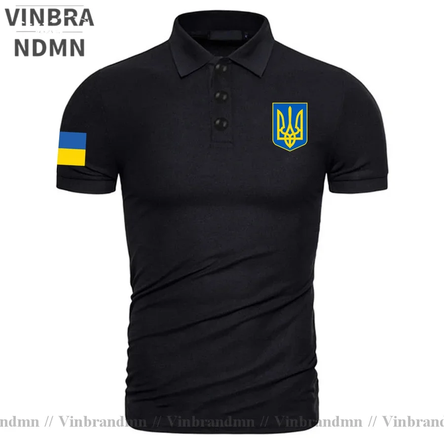 Ukraine Logo Ukrainian Polo Shirt Coat of Arms UA Brand Print for Country 2023 Nation Team Flag UKR Ukrayina Emblem Polo Shirts