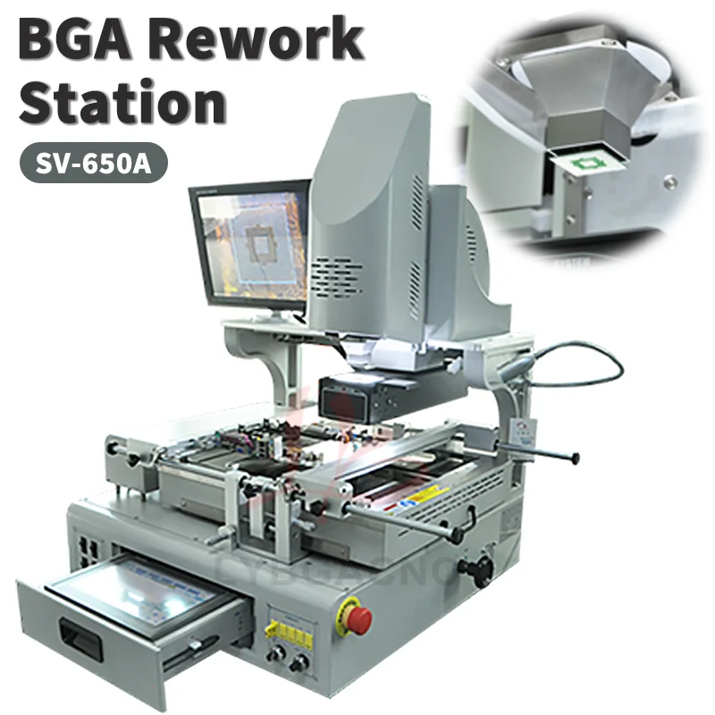 BGA Rework Station RW-SV-650A For Computer Server Reworking High-End Circuit Board Color Optical System Built-In Vacuum Pump220V