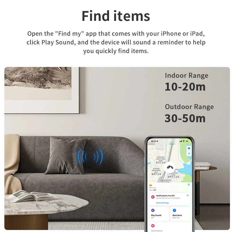 Smart Locator Apple FindMy AirTag Elderly Children Tracker GPS Bluetooth Mini Pendant Wireless Connectivity Personal Locator