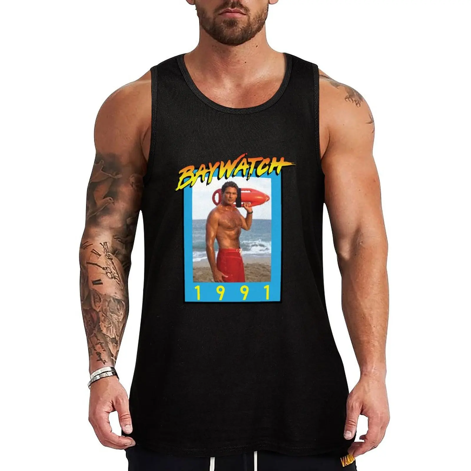 Mr. Baywatch Tank Top sleeveless Top gym shirt men Men's gym