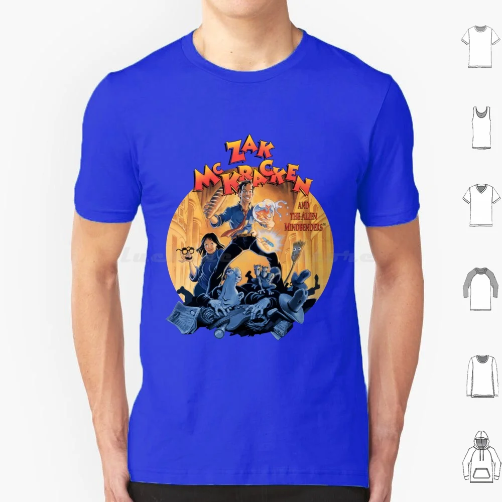 Zak Mckracken Cutout T Shirt Cotton Men Women DIY Print Monkey Island Guybrush Monkey Island Lechuck Retro Threepwood Pirate