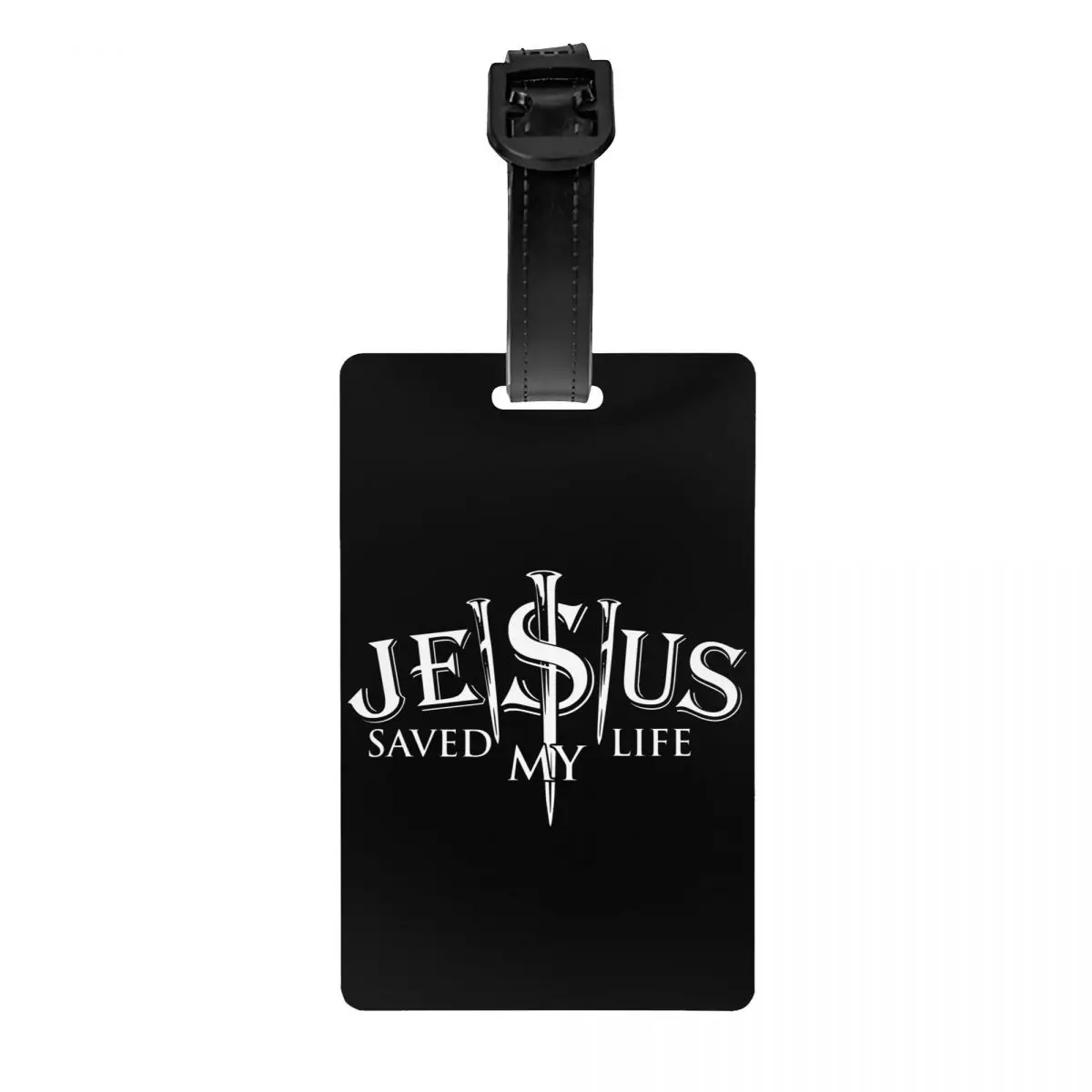 

Jesus Saved My Life Luggage Tag for Suitcases Fashion Christ Religion Christian Faith Baggage Tags Privacy Cover ID Label